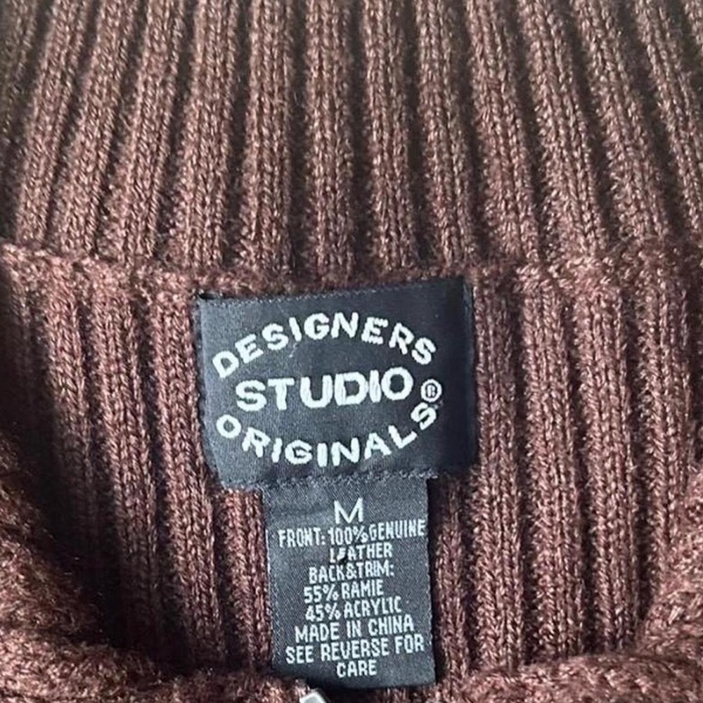 Brown Suede Knit Vest - Picture 4 of 4